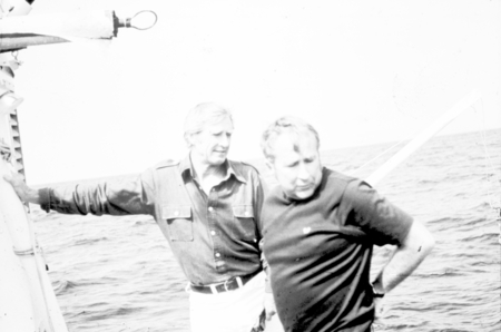 James Ronald Stewart (right) with actor Lloyd Bridges