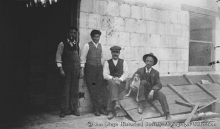 Jose Azevedo and three of his employees at Normandy Sea Food Company