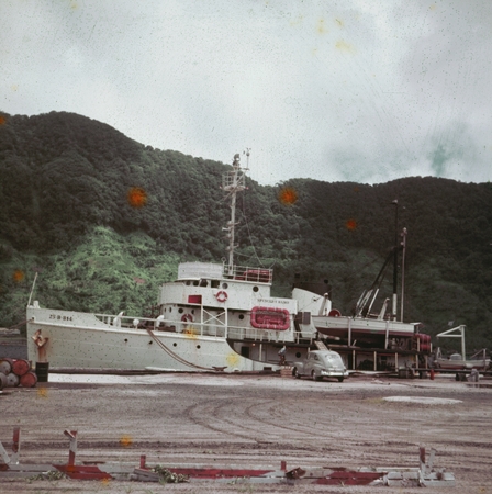 R/V Spencer F. Baird moored at a dock in American Samoa