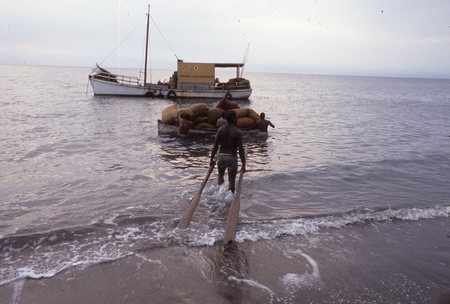 Carrying oars to local boat