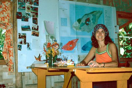 Margaret at her Work Table