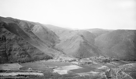 Santo Domingo valley facing north from the mesa to the south of Misión Santo Domingo