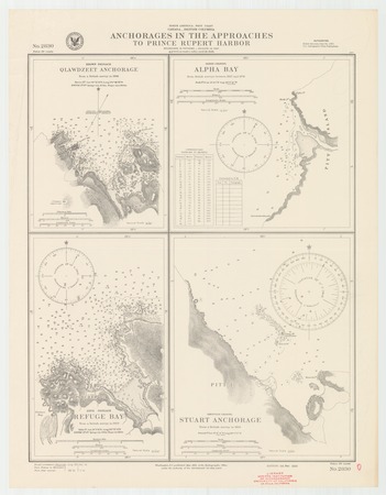 North America-west coast : Canada-British Columbia : anchorages in the approaches to Prince Rupert Harbor