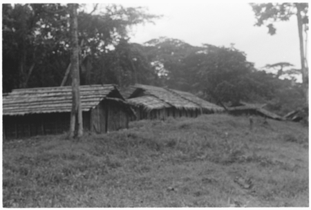 Houses at Ngarinaasuru, for different groups from the bush.