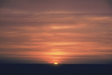 [Sunset from deck of R/V Spencer F. Baird]