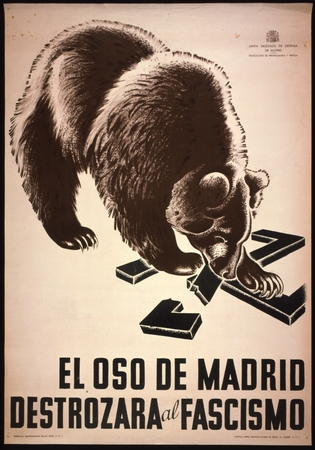 El oso de Madrid destrozará al fascismo