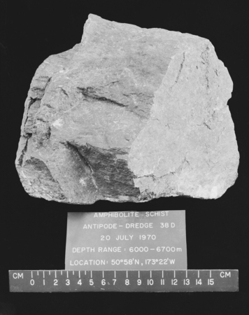 Amphibolite schist sample from Antipode Expedition dredge