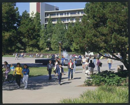 Revelle Plaza and PSA Fountain, Urey Hall in the background