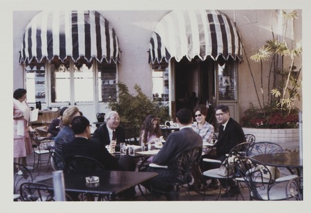 Leo Szilard and Jonas Salk at the La Valencia Hotel, La Jolla