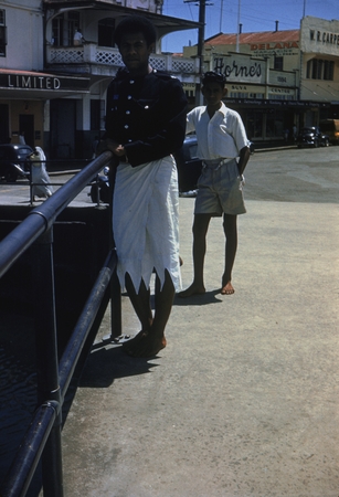 [Policeman in a street in Suva]