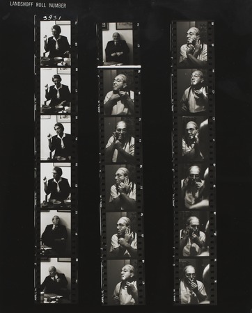 Leo Szilard, shaving sequence, New York: proof sheet - 1