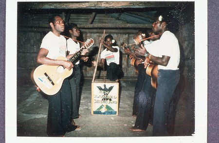 New Blackbird Stringband practicing in village of Wintua