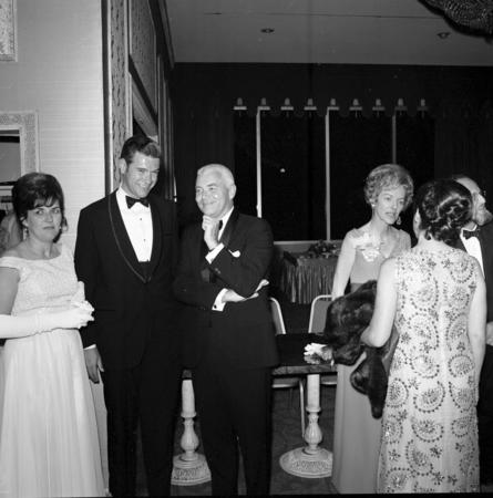 Chancellor William J. McGill (center) in the receiving line at the UC San Diego Faculty Ball