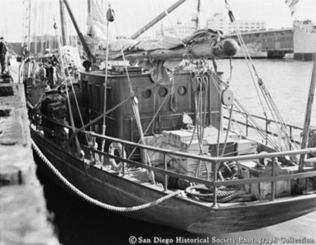 Docked research vessel E.W. Scripps