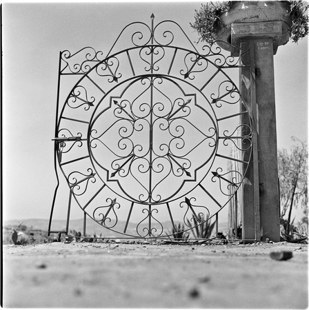 Ornamental ironwork gate