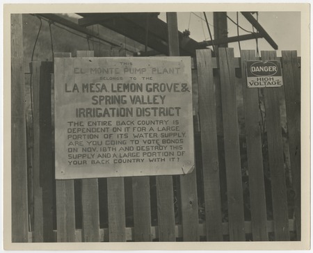 El Monte Pump Plant signboard