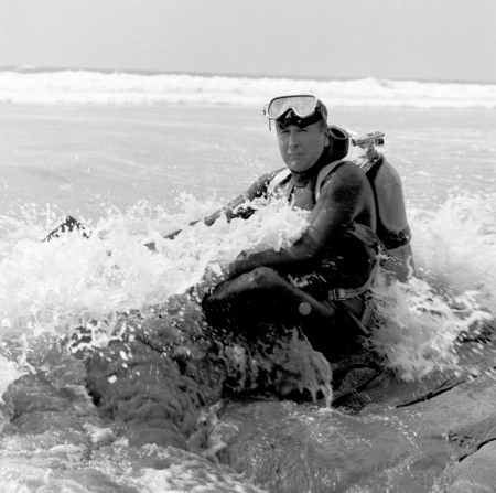 James Ronald Stewart in his scuba gear