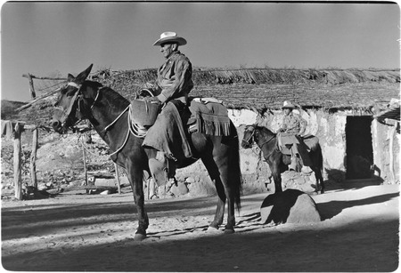 Rider in traditional riding and saddle gear at Rancho San Martín