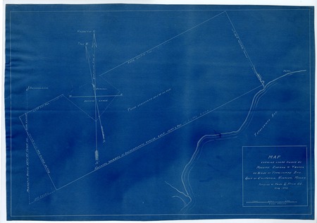 Map showing lands owned by Messrs. Carmen and Ybarra on the N. Side of Topolvampo (sic) Bay...