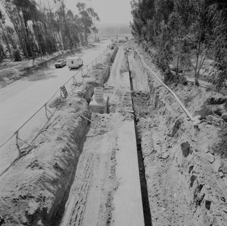 Utility trench between Matthews and Muir campuses, UC San Diego