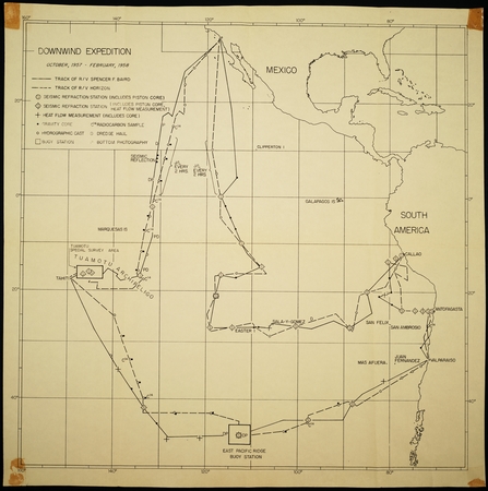 [Track Chart] Downwind Expedition, October 1957-February 1958