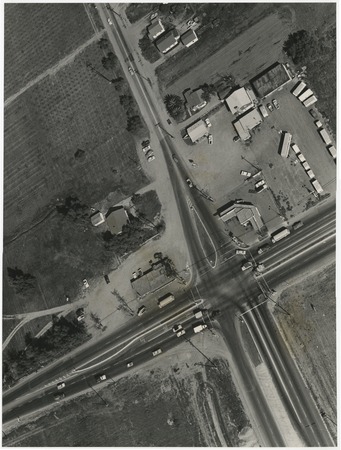 Aerial view of unidentified intersection