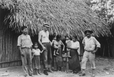 Guatemala Trip - Carl Hubbs and Taintor visit an indigenous village, Pasion River, above San Diego Petén