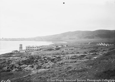 View of Scripps Institution of Oceanography and La Jolla coastline, looking north