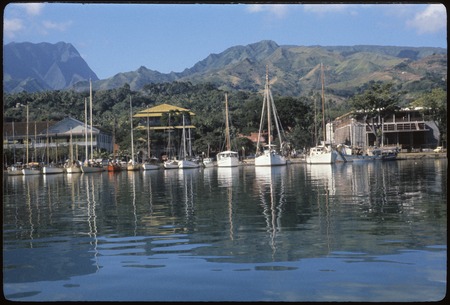 Papeete harbor, sailboats