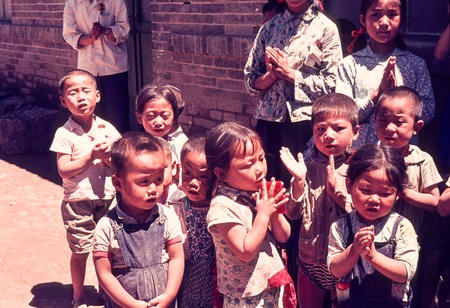 Children in the Cultural Revolution Model Village of Dazhai