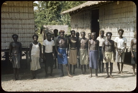 Group of men in a village
