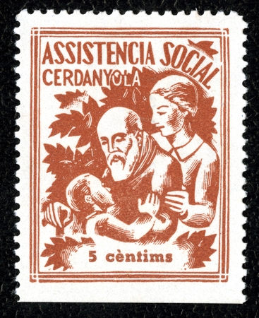 Spanish Civil War Stamp: Social Assistance