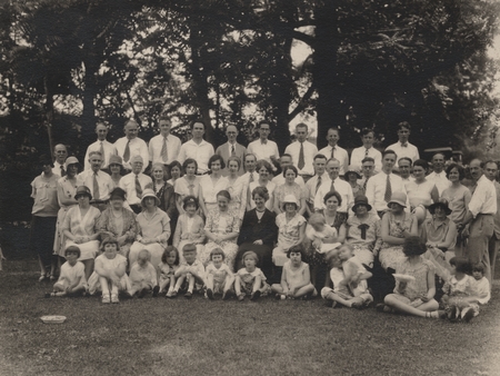 Harald Ulrik Sverdrup standing at right in white shirt. Carnegie Institution of Washington, Washington, D.C. 1921