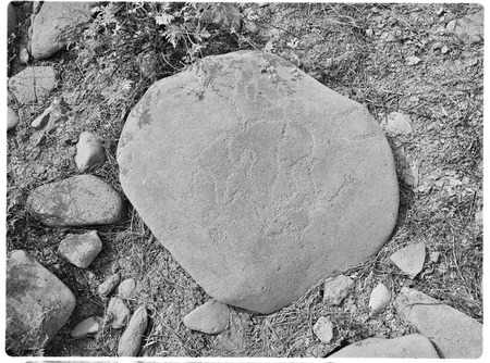 Petroglyphs in flat rock
