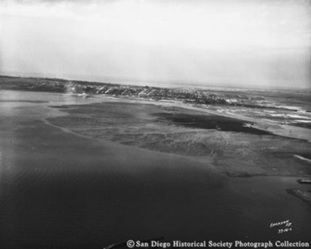 Aerial view of San Diego Bay tidal flats