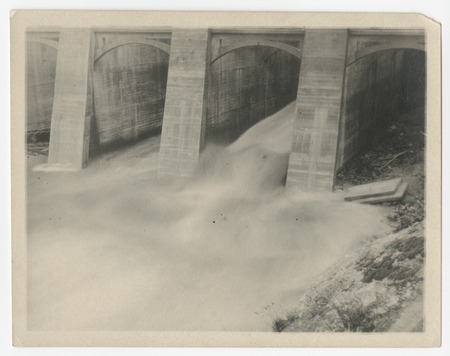 Long exposure of water run-off from Lake Hodges Dam