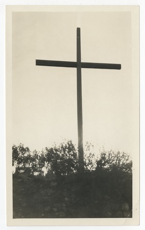 Original wooden Mount Helix cross