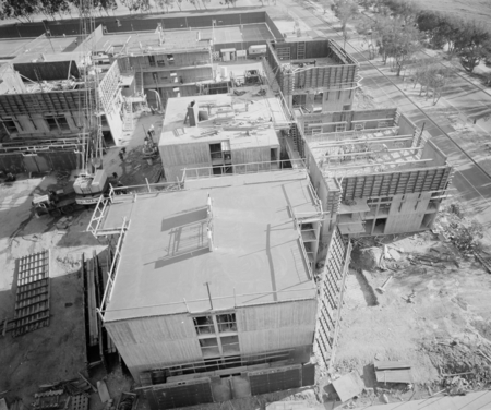 Aerial view of Revelle College campus construction, UC San Diego