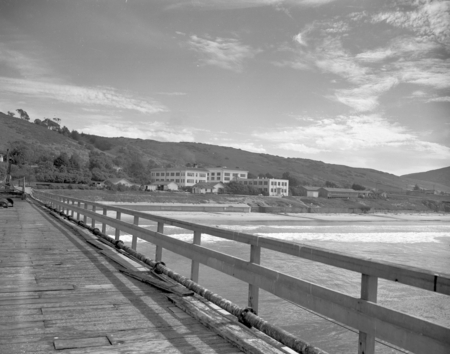 View of SIO from the Scripps pier, La Jolla, California, circa 1950