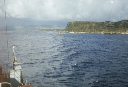 Leaving Apra Harbor, Guam, Leg 4, Indopac