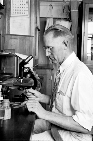 Martin Wiggo Johnson in his laboratory
