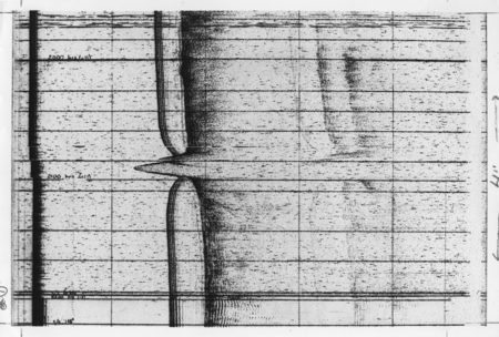 Bottom profiles. During the northern seismic station on the Lord Howe Rise, Argo crossed an outcrop of basement protruding...