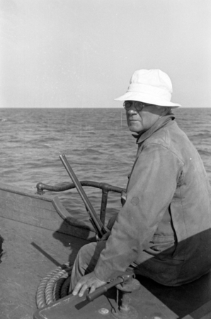 Loye Holmes Miller aboard R/V Scripps