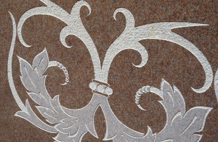 Snake Path: detail of granite book (Milton&#39;s &quot;Paradise Lost&quot;)