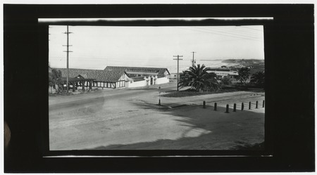 View of Stratford Inn Garage and railroad tracks