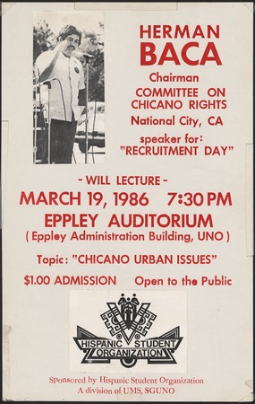 Committee on Chicano Rights. Event and protest posters