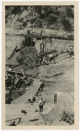 Cut-off trench for dam at Warner&#39;s Ranch