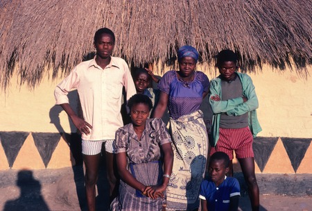 Portrait of family of Mr. Jameson Mpundu, Mukupa Katandula village