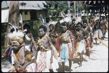 Procession of female dancers in costume