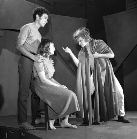 Drama students performing on stage, UC San Diego